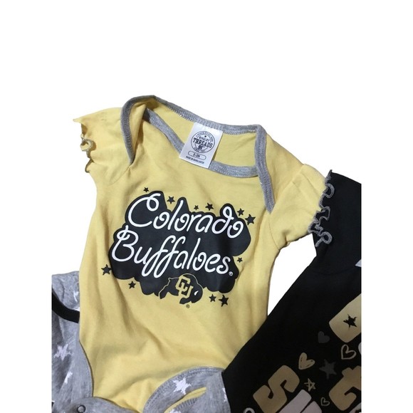 Colorado Buffaloes Three Piece Infant Onesees Size 0-3 Months New - Picture 2 of 8